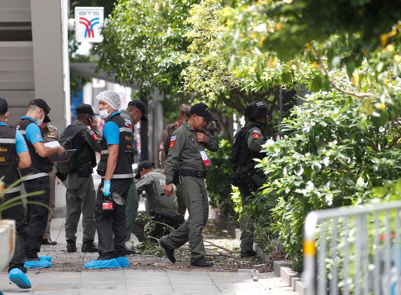 The blasts happened as Thailand hosted a regional summit attended by US Secretary of State Mike Pompeo  EPA