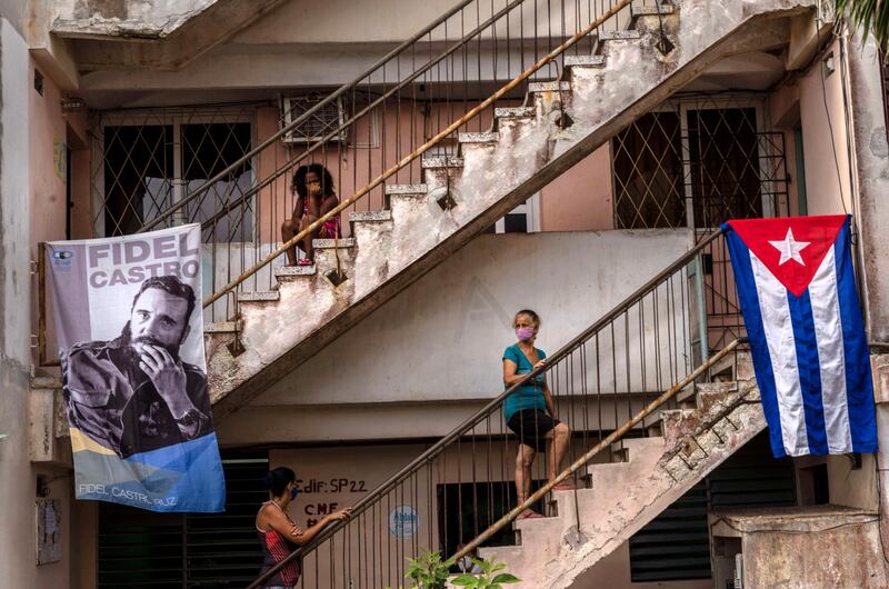 People wait to be vaccinated with the Cuban Abdala vaccine for Covid-19, outside a doctors' surgery in the Alamar neighborhood of Havana, Cuba. AP Photo