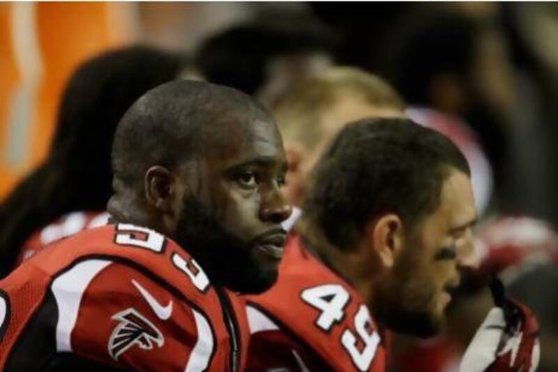 Brian Banks is trying to find his way into the Atlanta Falcons squad. AP Photo