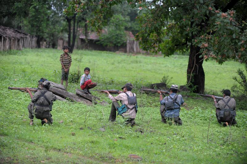 Indian Maoists training in Bijapur district in the state of Chhattisgarh in 2012. AFP