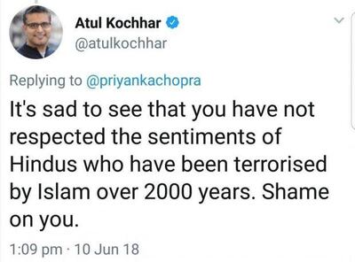 Atul Kochhar has since taken the tweet down 