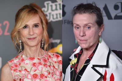 Holly Hunter and Frances McDormand became flatmates after breaking up with their boyfriends. AFP