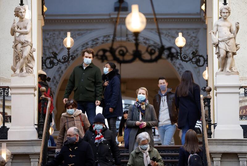 People walk in the passage Pommeraye in Nantes, France. Reuters