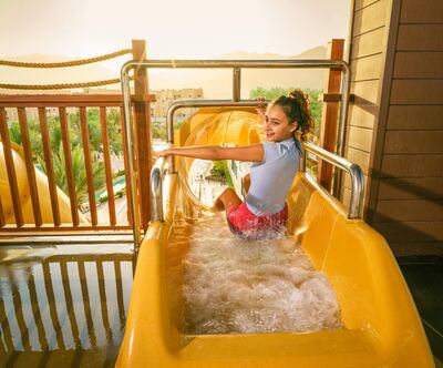 The Pella Plunge at the park is named after the ancient city of the same name in the Jordan Valley. Courtesy Saraya Aqaba Waterpark