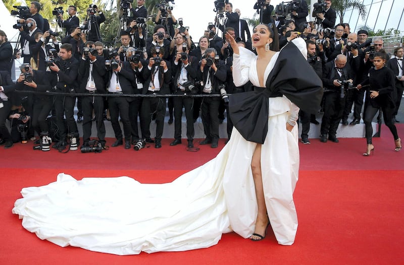 72nd Cannes Film Festival - Screening of the film "Rocketman" out of competition - Red Carpet Arrivals - Cannes, France, May 16, 2019. Deepika Padukone poses. REUTERS/Stephane Mahe     TPX IMAGES OF THE DAY