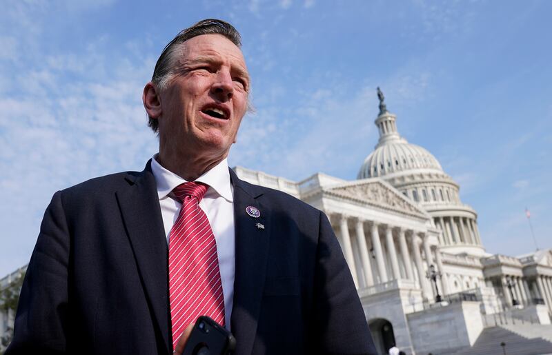 Prominent Republicans criticised the Democratic move to discipline Paul Gosar for the video. AP