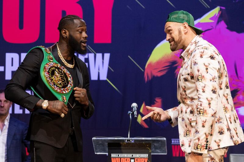 Deontay Wilder and Tyson Fury promise a quick fight. EPA