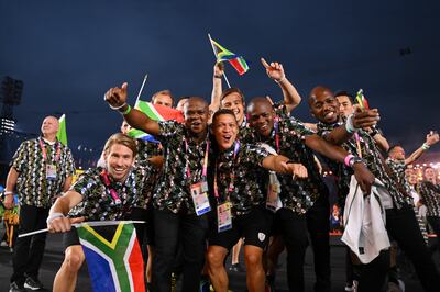 Team South Africa at the ceremony. Getty Images