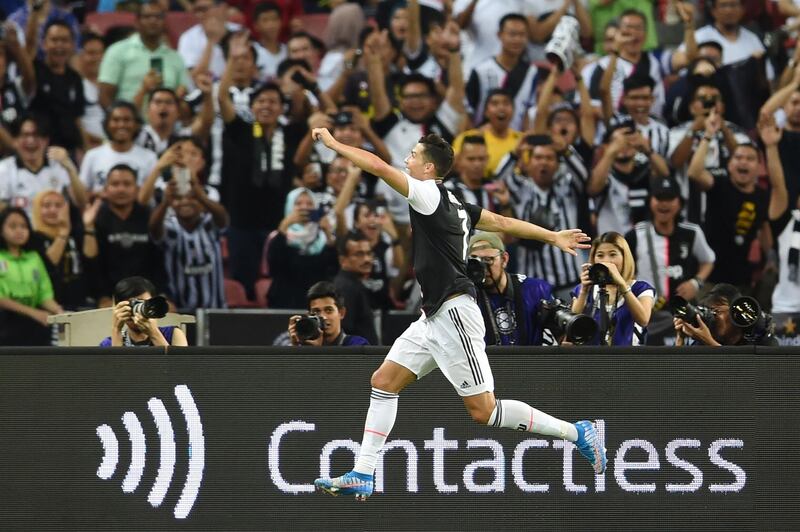 Ronaldo was playing in a Juventus side managed by Maurizio Sarri for the first time. AFP