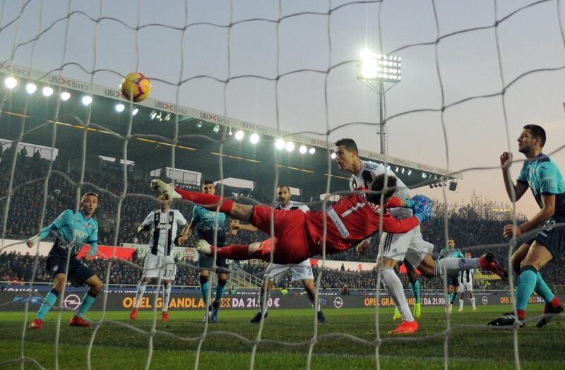 Juventus' Cristiano Ronaldo scores their second goal REUTERS
