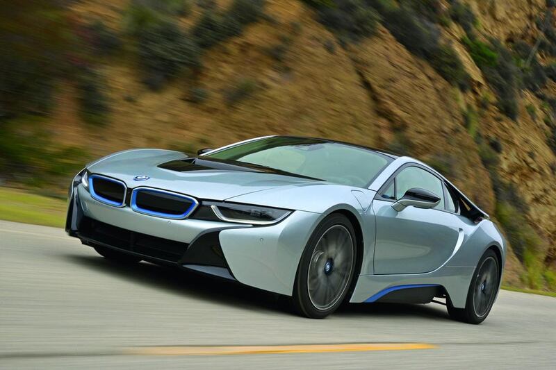 The BMW i8 may only use the same basic engine as a Mini Cooper, but thanks to lightweight construction it can hit 100 kph in 4.4 seconds. Its electric technology means that its fuel economy is an impressive 2.1L per 100km. Courtesy BMW