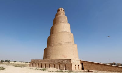 The Spiral Minaret of the Great Mosque is pictured in Samarra, March 15, 2015.  REUTERS/Thaier Al-Sudani (IRAQ - Tags: SOCIETY RELIGION)
