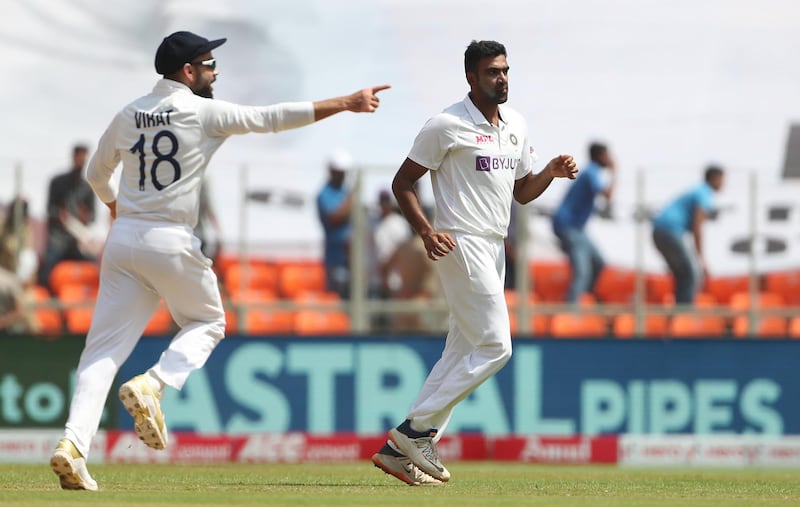 Ravichandran Ashwin picked up five wickets in England's second innings in the fourth Test in Ahmedabad. Getty