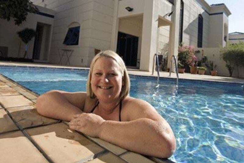 Anne Parvin at her family's villa in Al Safa in Dubai.