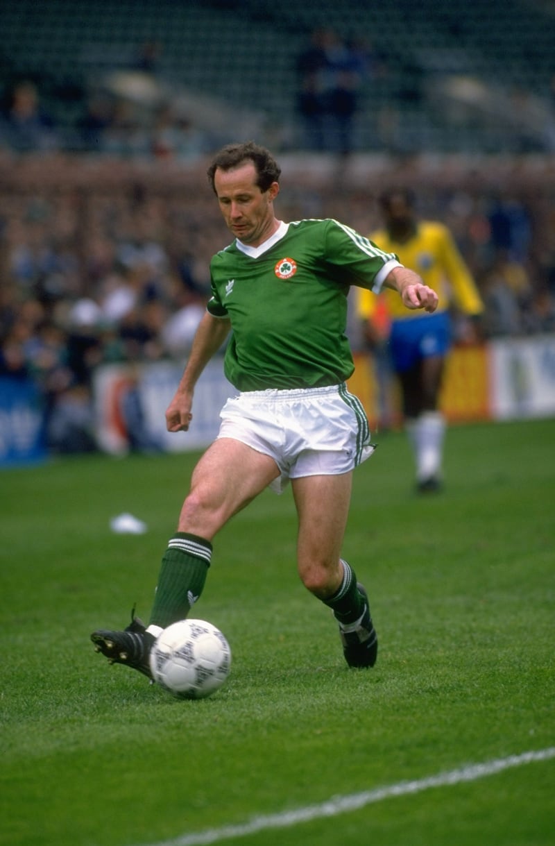 9 -  Liam Brady, Republic of Ireland (72 caps, nine goals). The silky midfielder made his mark for Arsenal and Juventus, but 'Chippy' was overlooked by Ireland manager Jack Charlton for the 1990 World Cup squad. Getty