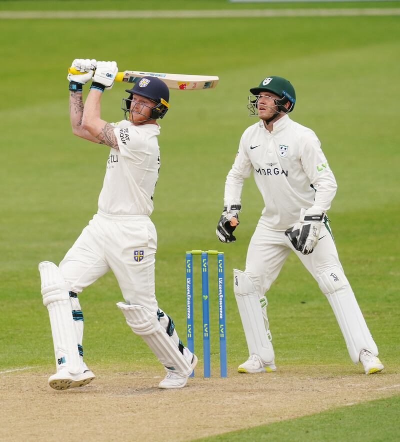 Durham's Ben Stokes hit 161 from just 88 balls against at New Road, Worcester. PA