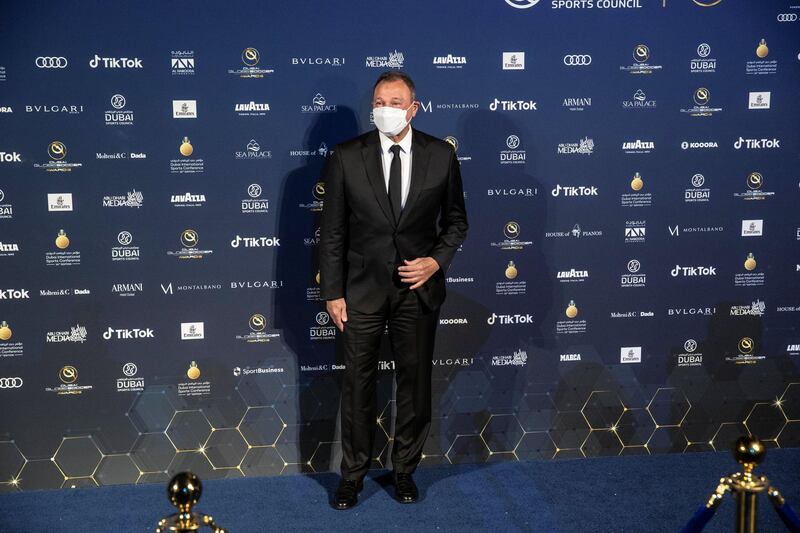 DUBAI UNITED ARAB EMIRATES. 24. DECEMBER 2020. Dubai International Sports Conference and Dubai Globe Soccer Awards held at the Armani hotel at the Burj Khalifa. (Photo: Antonie Robertson/The National) Journalist: John McAuley. Section: Sport.