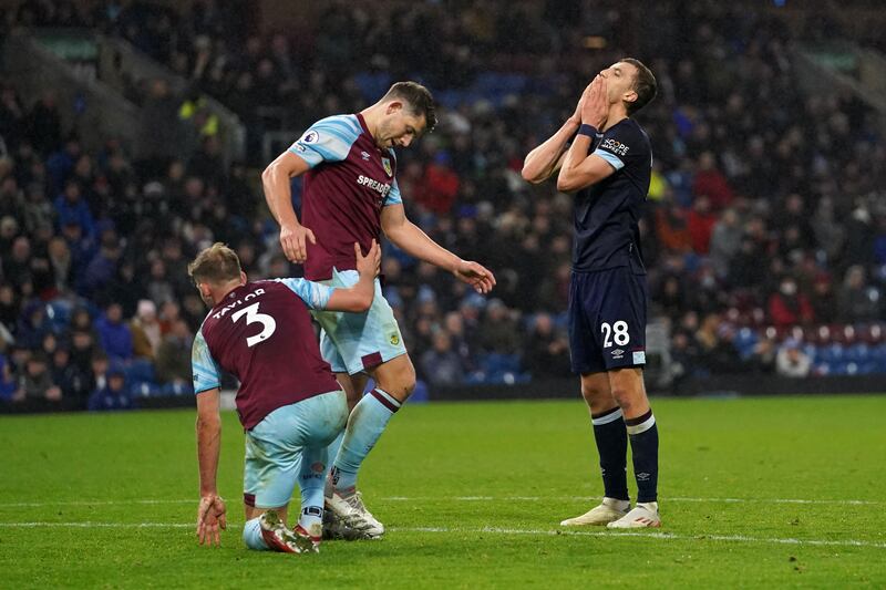 West Ham's Tomas Soucek reacts after a missed chance against Burnley. PA