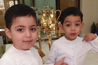 Abdullah and Zayed Al Awadi drowned in their neighbour's swimming pool on Thursday. Courtesy RAK police