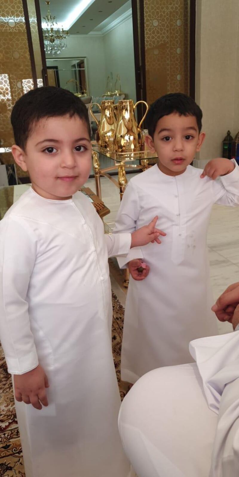 Abdullah and Zayed Al Awadi drowned in their neighbour's swimming pool on Thursday. Courtesy RAK police