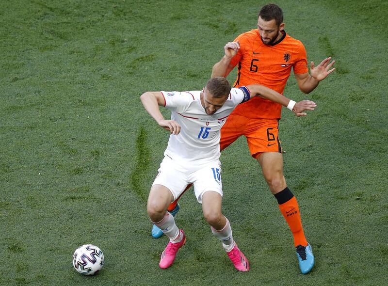 Stefan de Vrij 6 - Looked solid defensively in the first half and showed good footwork, but couldn’t step up enough to keep the Czechs out after Matthijs de Ligt was sent off. EPA