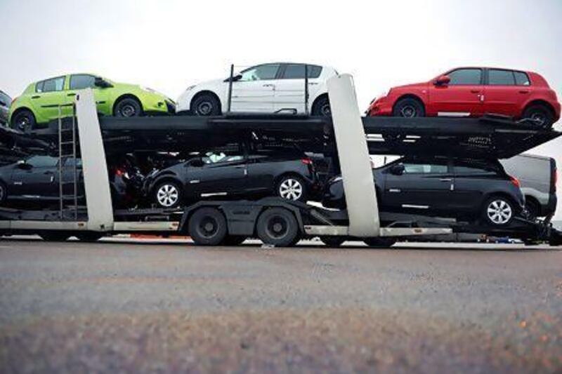 Renault cars at the factory in Flins, near Paris. The EU-US trade deal could help to increase exports of cars from Europe to the rest of the world. Antoine Antoniol / Bloomberg News