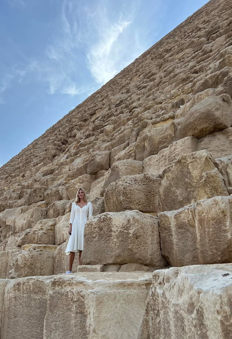 Ivanka Trump at the foot of the Great Pyramid of Giza. All photos: Instagram / ivankatrump