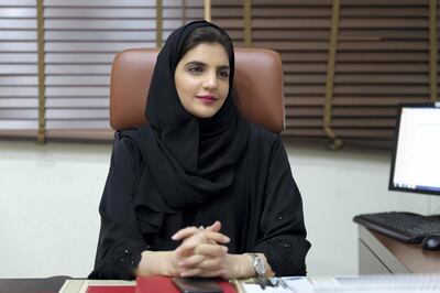 ABU DHABI , UNITED ARAB EMIRATES , January 29 – 2019 :- Fatmen Al Bedwawi , Director of Human Rights department at the Abu Dhabi Judiciary office during the interview at her office in Abu Dhabi. ( Pawan Singh / The National ) For News. Story by Shareena