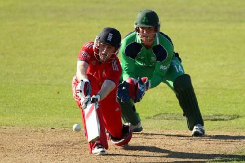 Eoin Morgan, England's stand-in captain, scored a match-winning century against Ireland on Tuesday. Clive Rose / Getty Images