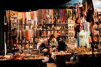 A shop selling all kind of touristy thing in the yoga town of Rishikesh in the Himalayan foothills by Ganga river in India. Famous for its yoga ashrams and being the yoga capital for the world. Getty Images