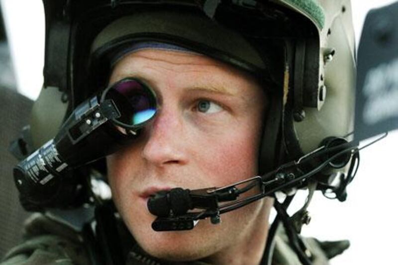 Britain's Prince Harry in the front seat of his cockpit at the British controlled flight-line in Camp Bastion in Afghanistan. John Stillwell / AP Photo