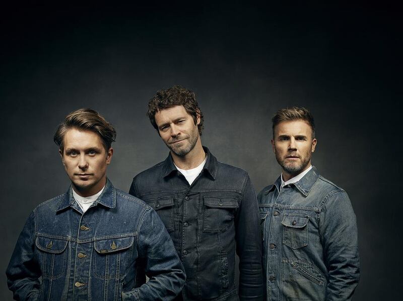 Take That, from left, Mark Owen, Howard Donald and Gary Barlow. Hamish Brown  / Done Events 