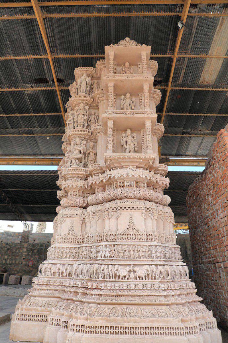 Stone carvings in the Hindu temple. Courtesy BAPS Hindu Mandir 