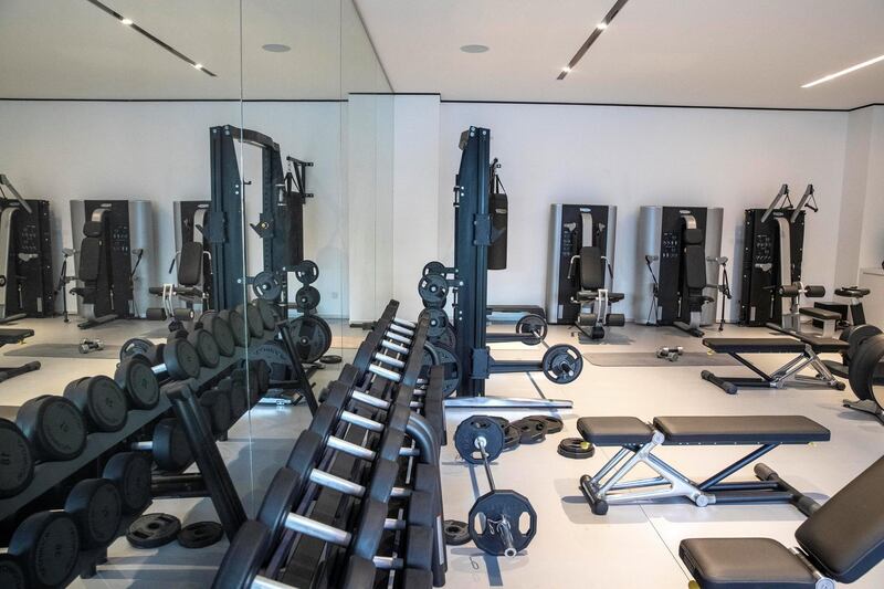 DUBAI, UNITED ARAB EMIRATES. 19 OCTOBER 2020. Rags Arora’s home gym in Dubai. (Photo: Antonie Robertson/The National) Journalist: David Section: Luxury.
