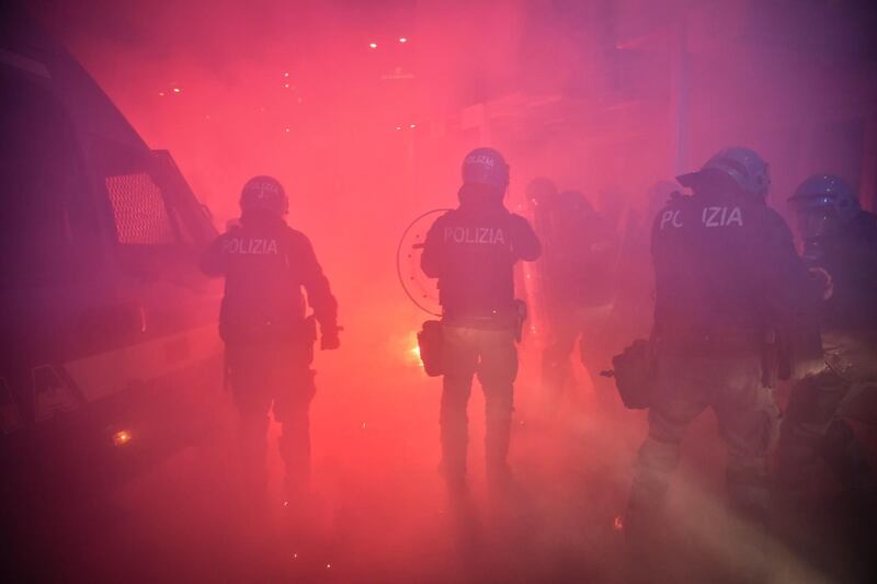 Clashes in Milan. EPA
