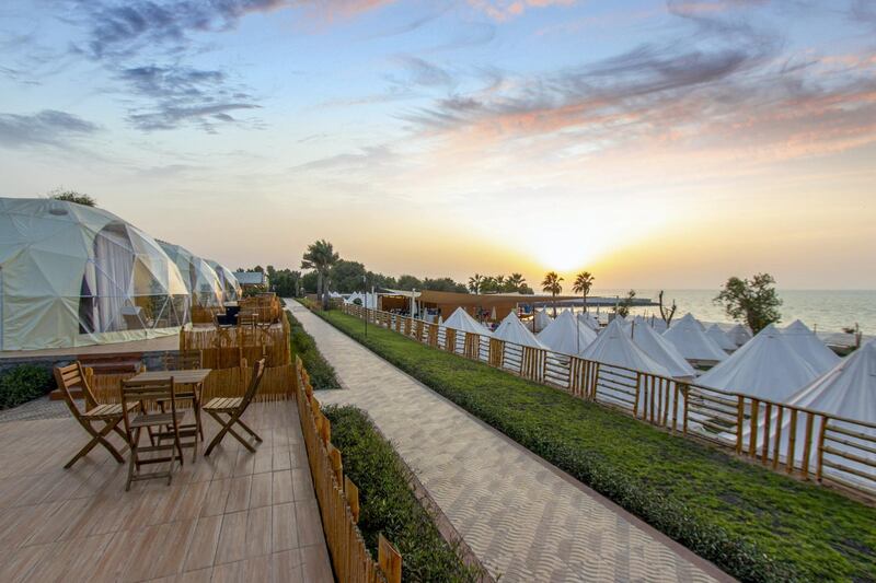 All-inclusive rates start from Dh1,439 in an authentic deluxe tent at The Longbeach Campground in Ras Al Khaimah. Courtesy Bin Majid Hotels