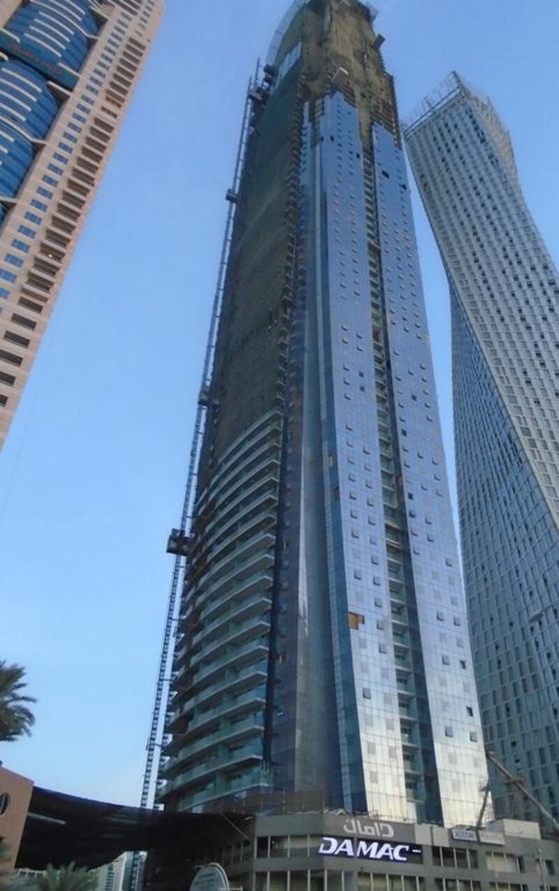Damac Heights has topped out. Courtesy Damac
