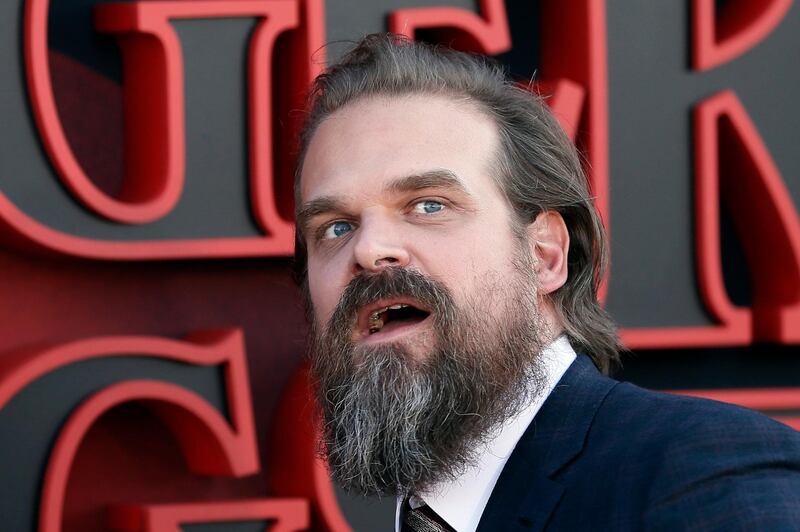 US actor David Harbour poses for photos on the red carpet prior to the premiere of 'Stranger Things: Season 3' in Santa Monica, California.  EPA