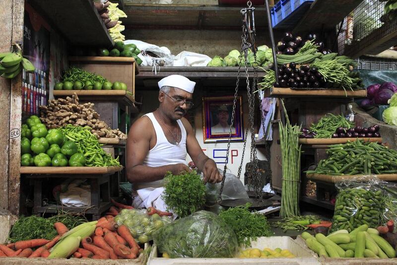 A vegetable stall at the Crawford Market. Subhash Sharma for The National