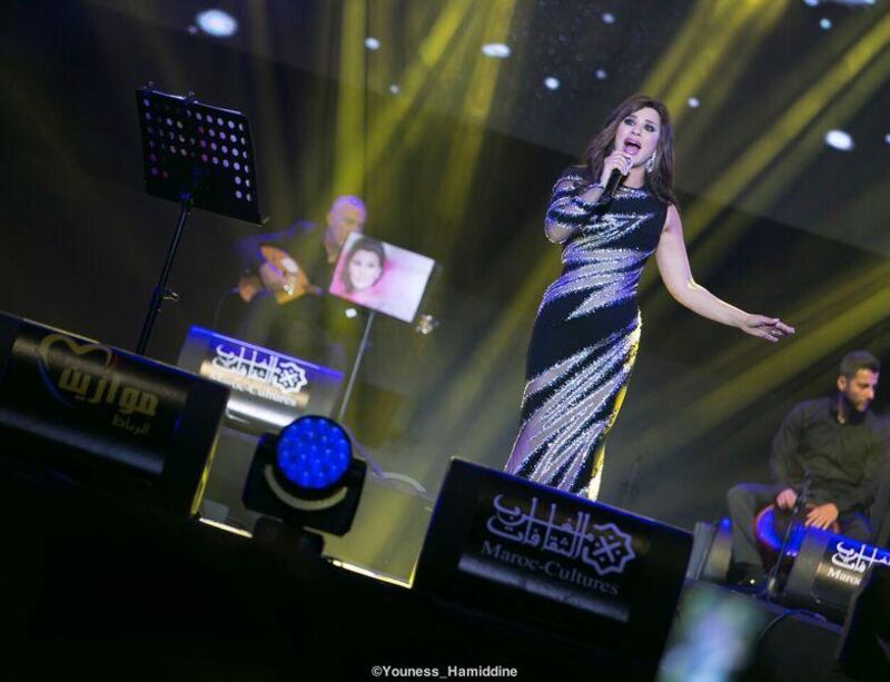 Najwa Karam performed on Thursday as part of the Mawazine Festival in Rabat Morocco. Courtesy Youness Hamiddine *** Local Caption ***  Najwa Karam.jpg