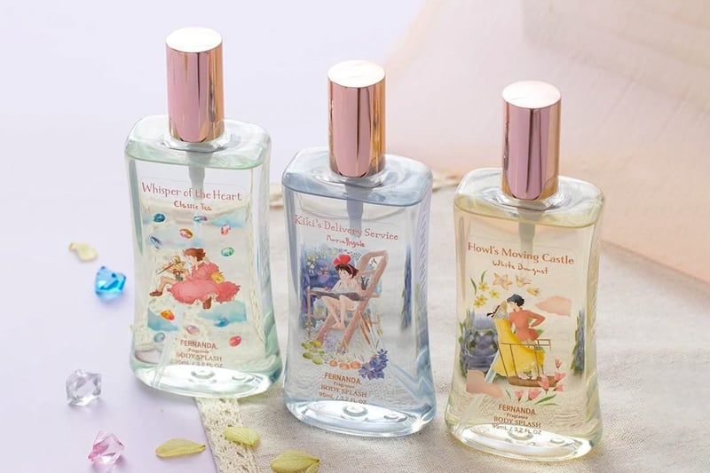 The fragrances include Whispers of the Heart, Kiki's Delivery Service and Howl's Moving Castle. Photo: Studio Ghibli