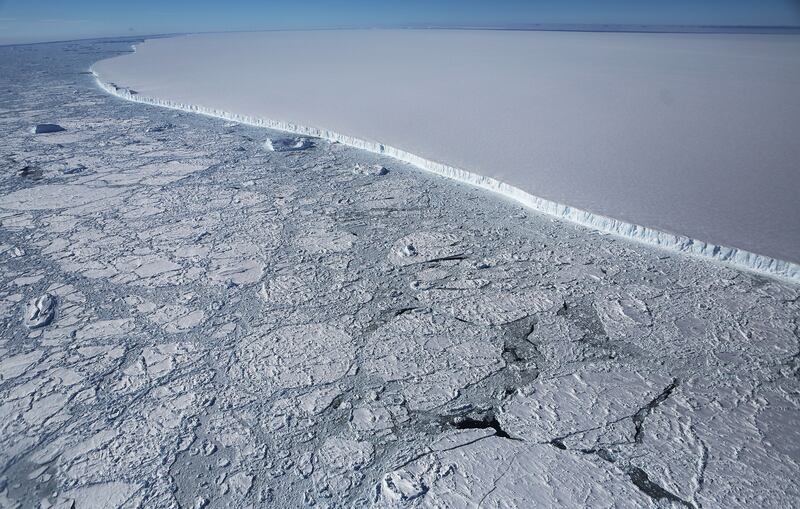 Warming oceans are eroding the West Antarctic Ice Sheet from underneath. Getty Images
