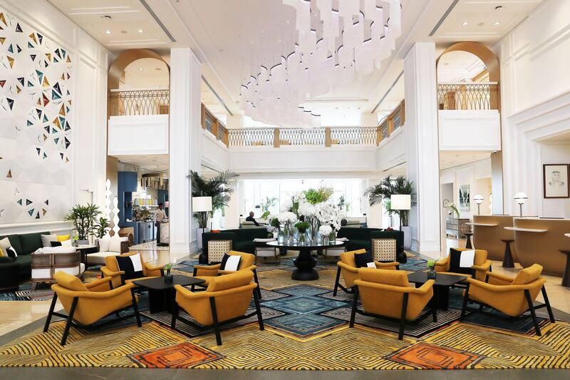 The lobby is beautifully designed with Arabian and contemporary features