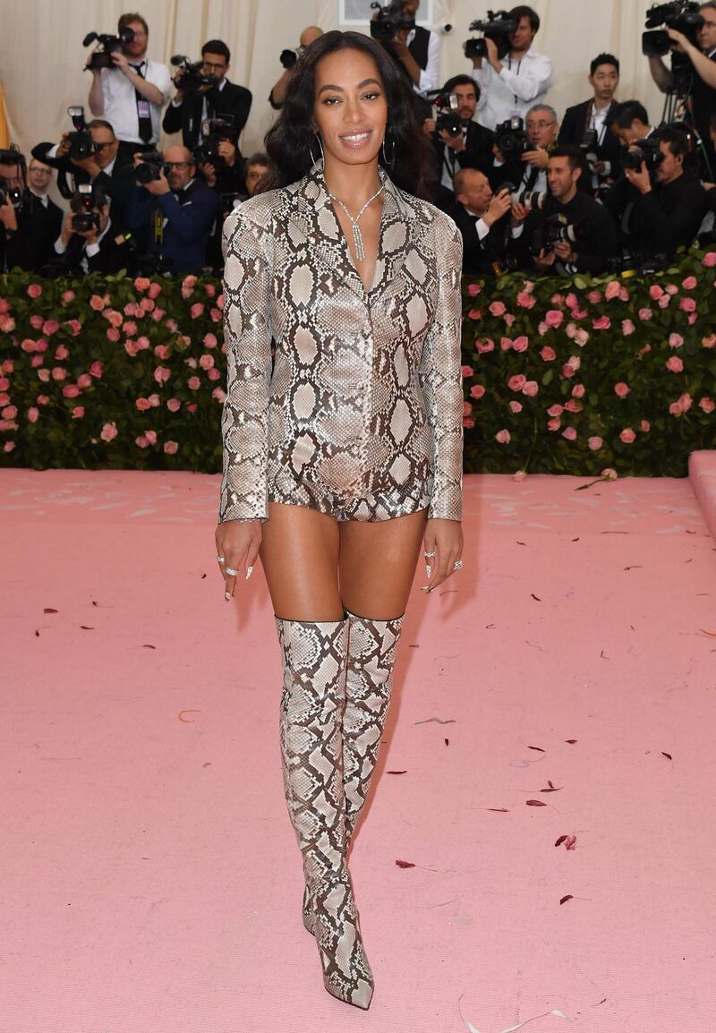 Singer Solange Knowles arrives at the 2019 Met Gala in New York on May 6. AFP