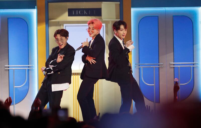 2019 Billboard Music Awards- Show - Las Vegas, Nevada, U.S., May 1, 2019 - BTS perform. REUTERS/Mario Anzuoni