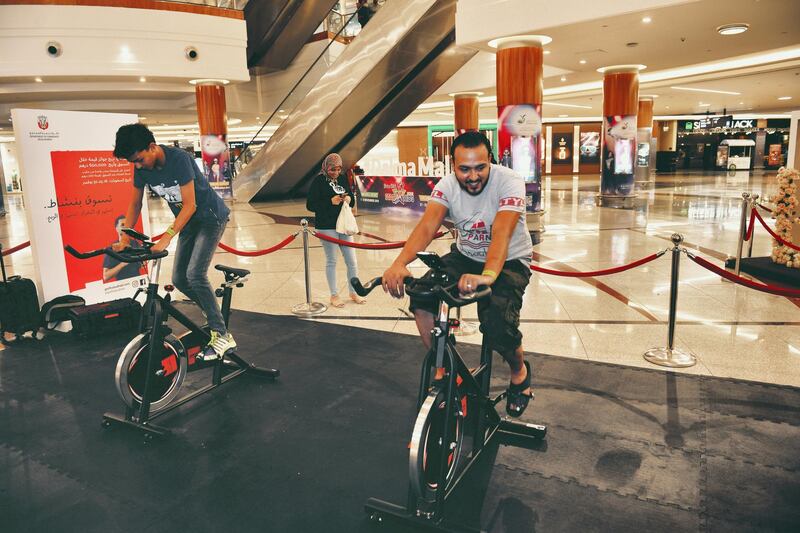 Residents take part in Get Fit Abu Dhabi activities in Dalma Mall