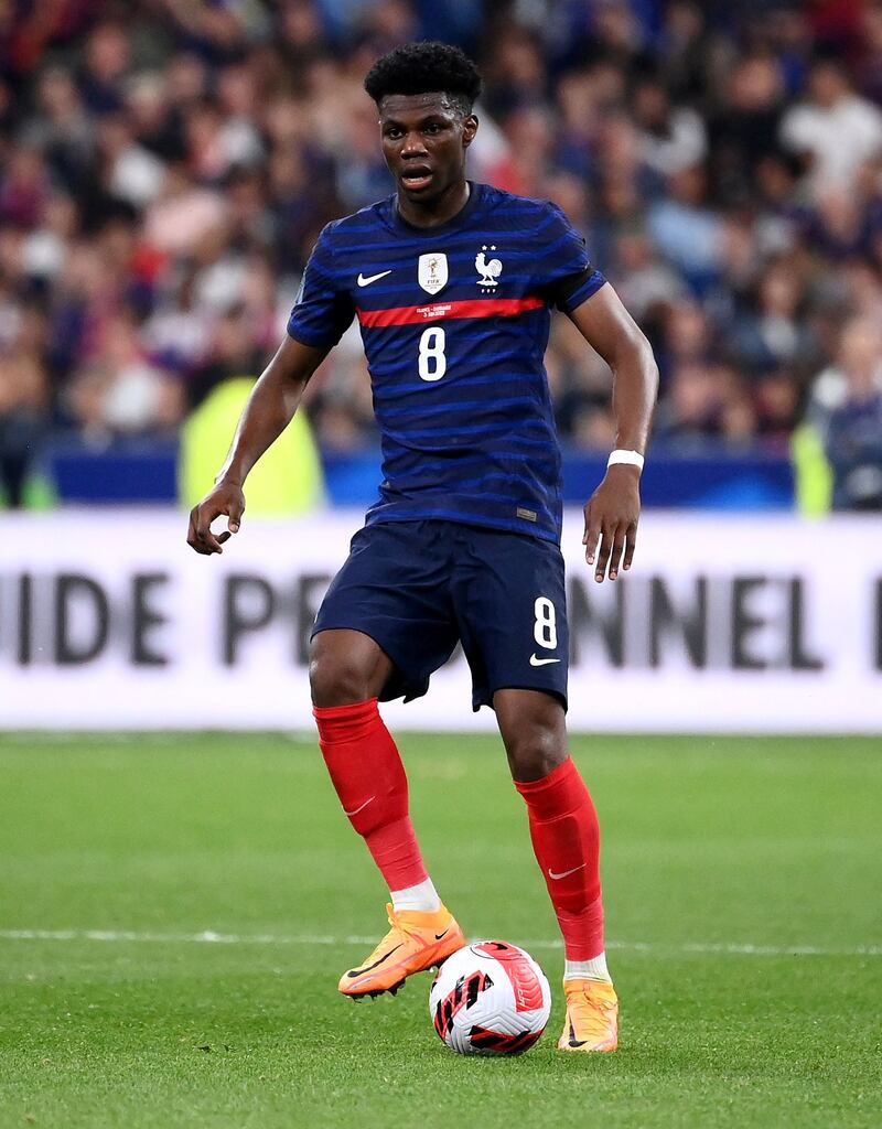 France midfielder Aurelien Tchouameni in action for his country. AFP 