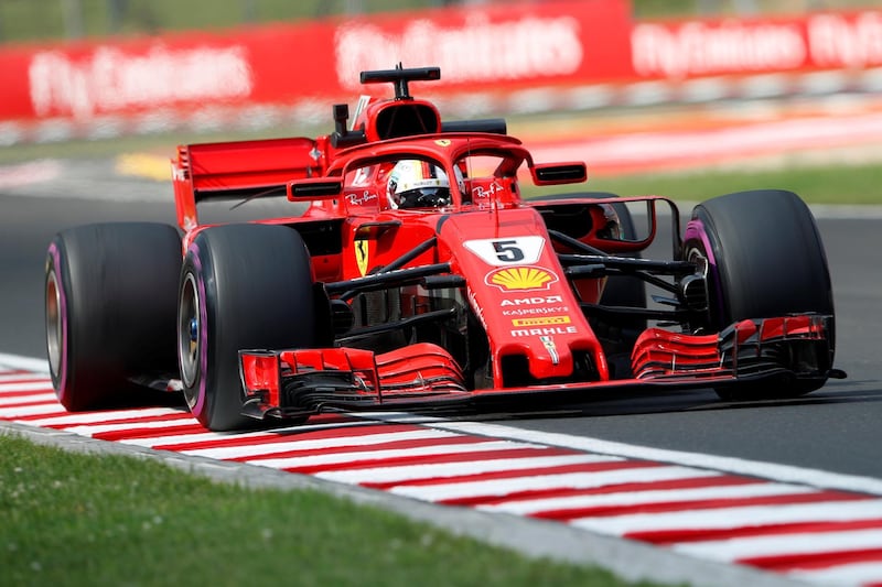 Formula One F1 - Hungarian Grand Prix - Hungaroring, Budapest, Hungary - July 27, 2018   Ferrari’s Sebastian Vettel during practice   REUTERS/Bernadett Szabo