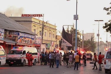  Al Shabab brought violence to Mogadishu with bomb and gun attack at the Afrik Hotel. EPA