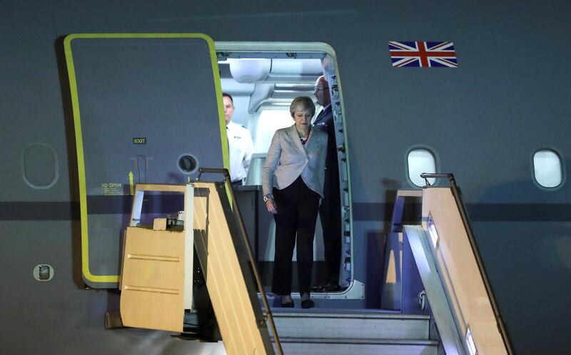 Britain's Prime Minister Theresa May arrives ahead of the G20 leaders summit in Buenos Aires, Argentina November 29, 2018. REUTERS/Martin Acosta